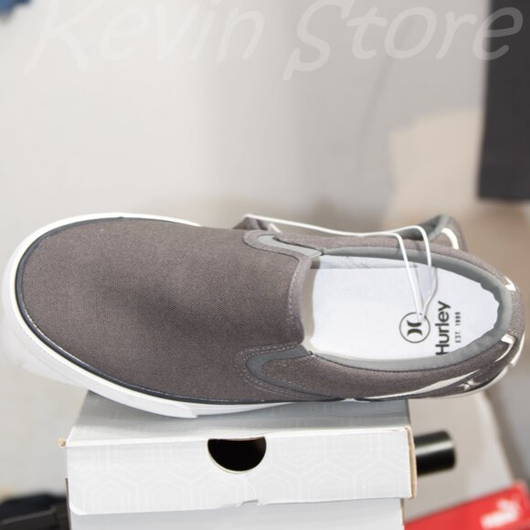 Hurley Men's Canvas‎ Slip-on Shoe, Gray, New Ships without Box - Picture 6 of 7